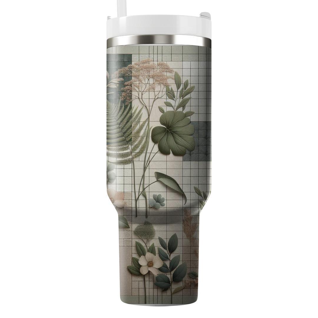 Chic Botanical Grid  Unique Tumblers