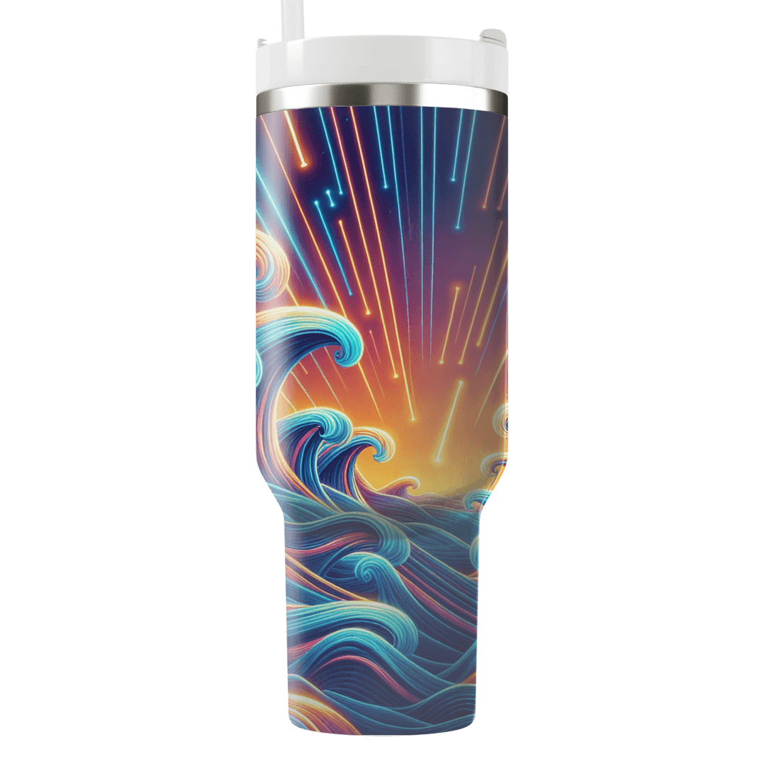 Electric Waves Travel Tumblers