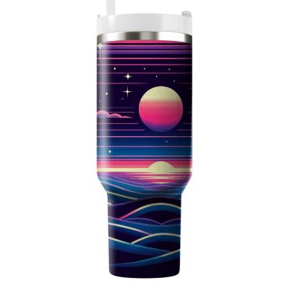 Synthwave Landscape  Personalized Tumblers