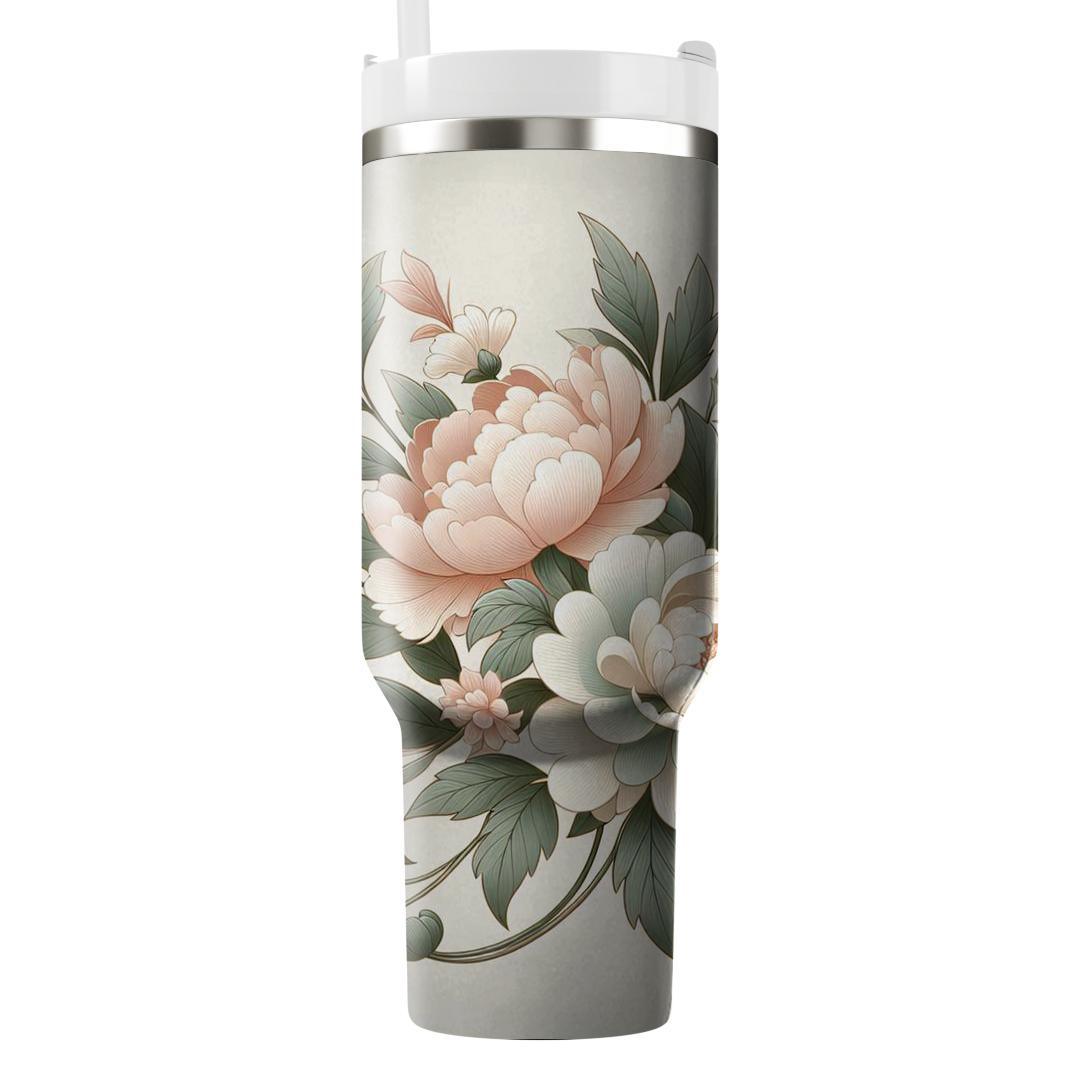 Blushing Peony Paradise  Unique Tumblers