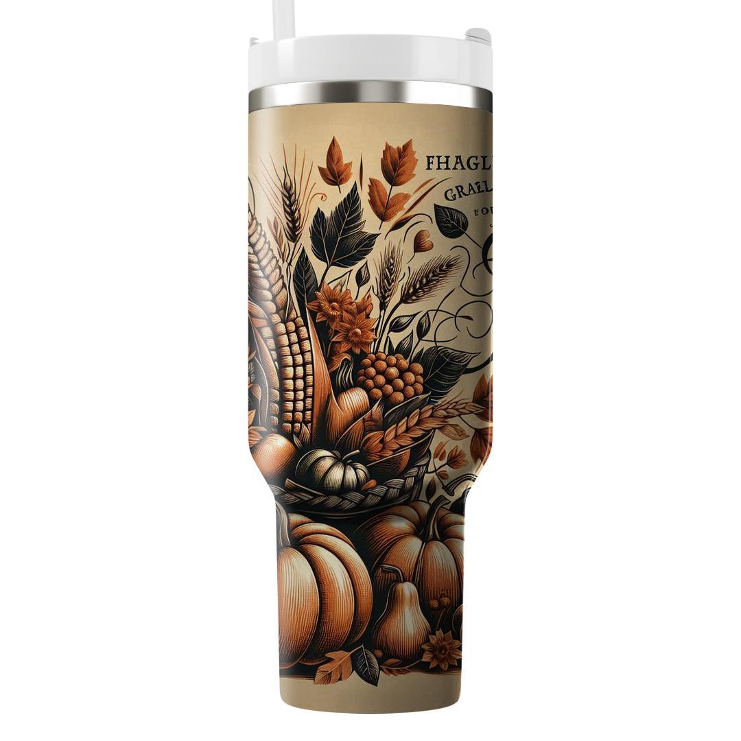 Rhythms Of The Harvest - Thanksgiving  Tumblers With Lids