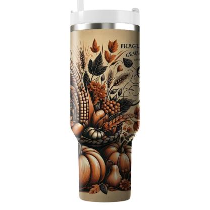 Rhythms Of The Harvest - Thanksgiving  Tumblers With Lids