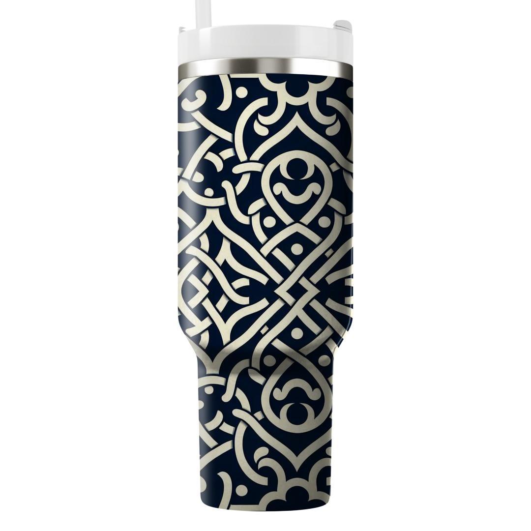 Ornate Lattice Pattern  Tumblers With Lids