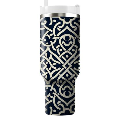 Ornate Lattice Pattern  Tumblers With Lids