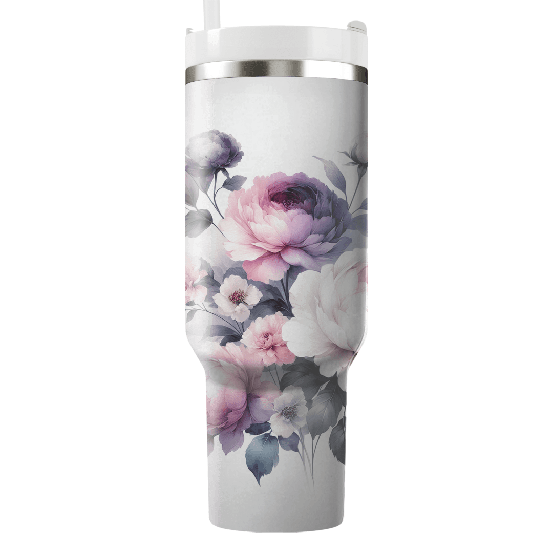 Chic Watercolor Floral  Tumblers With Lids