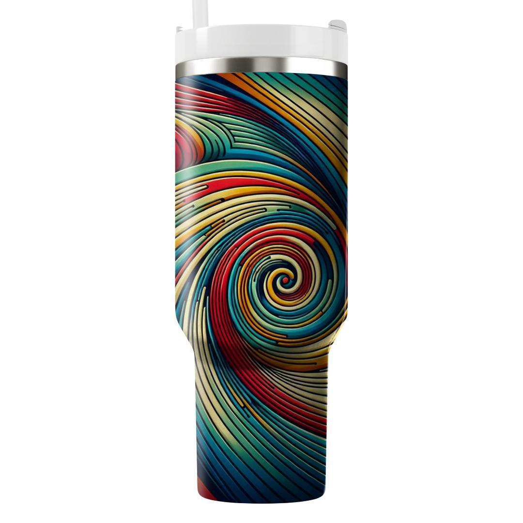 Abstract Spiral Bliss  Travel Tumblers