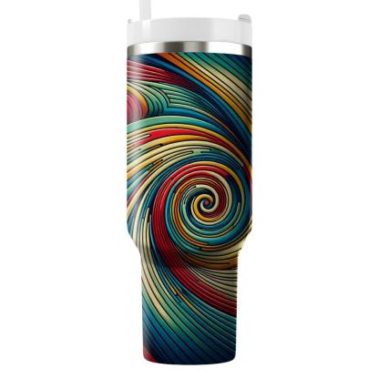 Abstract Spiral Bliss  Travel Tumblers
