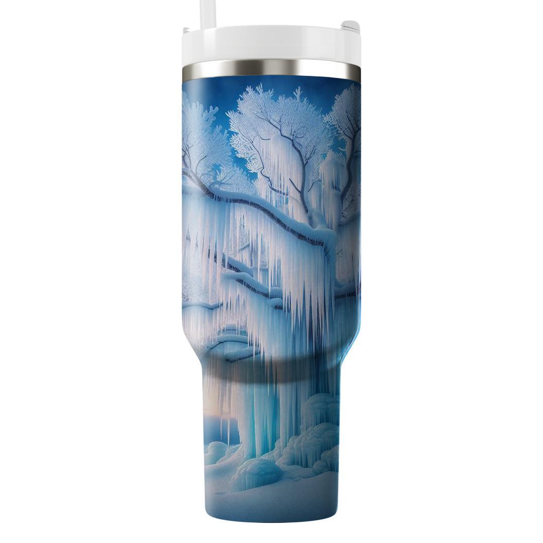 Winter Icicle Enchantment  Tumblers With Lids