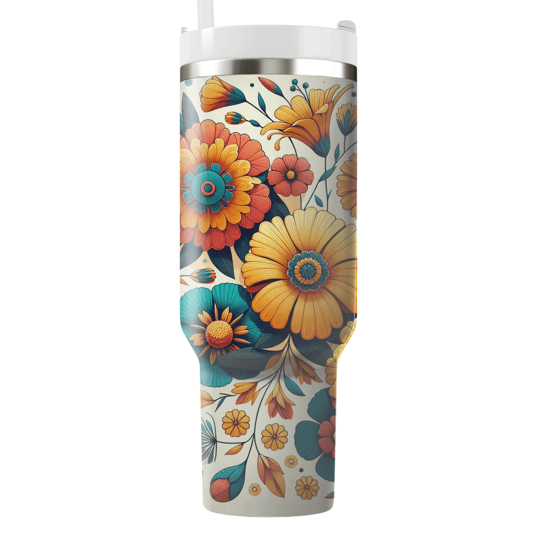 Bohemian Floral Breeze  Tumblers With Lids