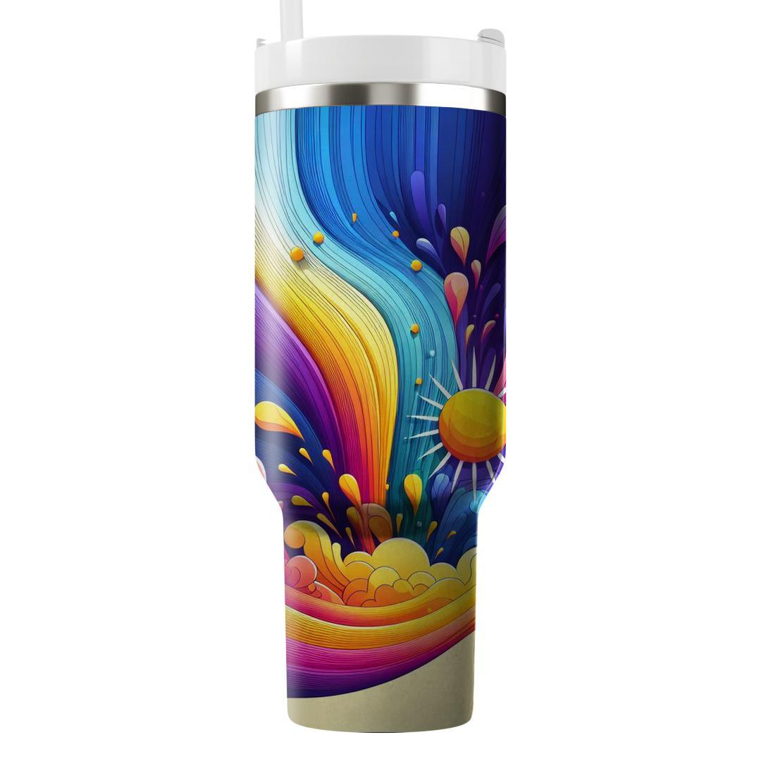 Spring Rainbow Rhapsody  Unique Tumblers
