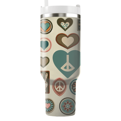 Peace And Love Patchwork  Custom Tumblers