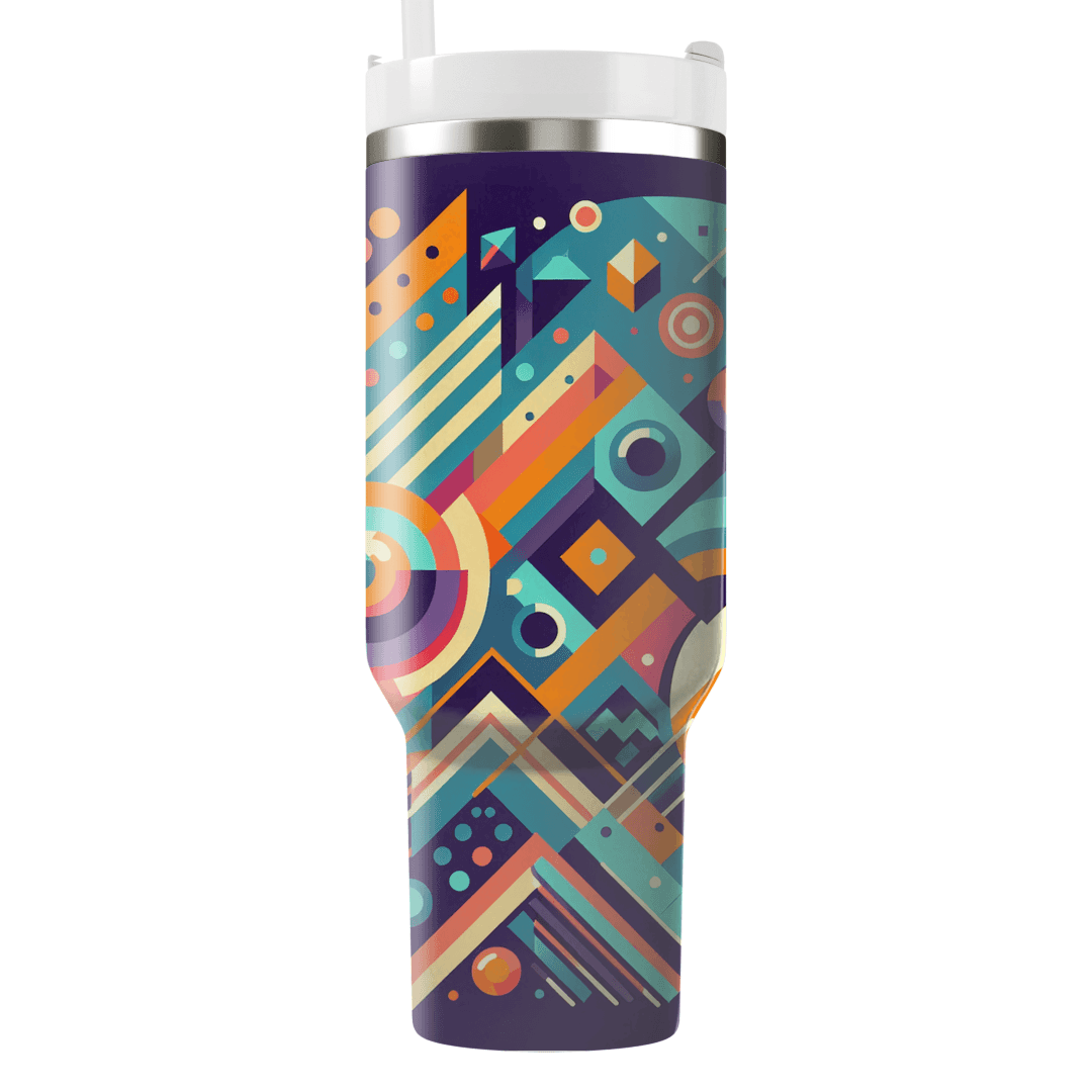 Vibrant 80s Geometric  Tumbler Cups