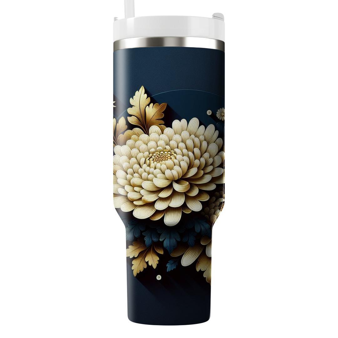 Golden Chrysanthemum Glow  Tumblers For Gifts