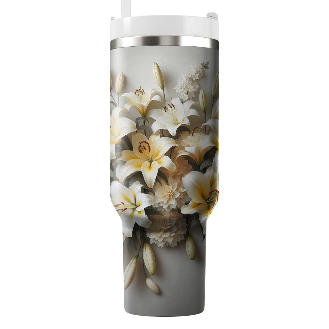 Ethereal Lily Cascade  Tumbler Cups