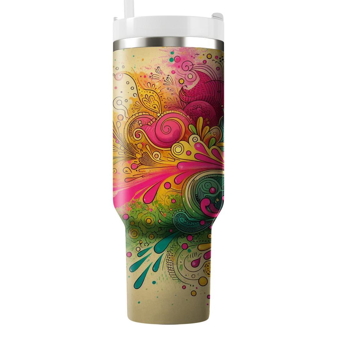 Radiant Spring - A Holi Celebration  Tumbler Cups