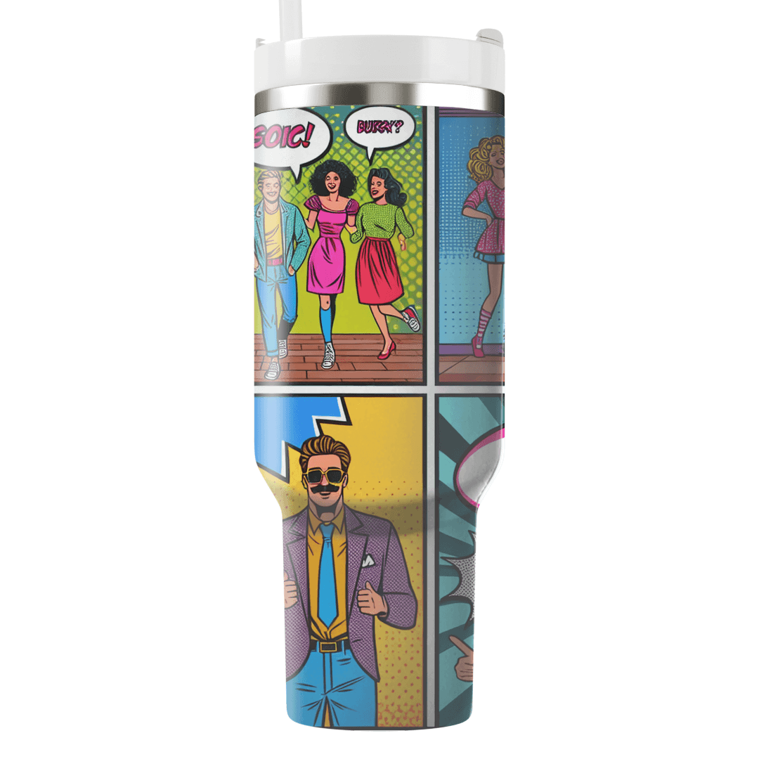 Retro Comic Strip  Tumbler Cups