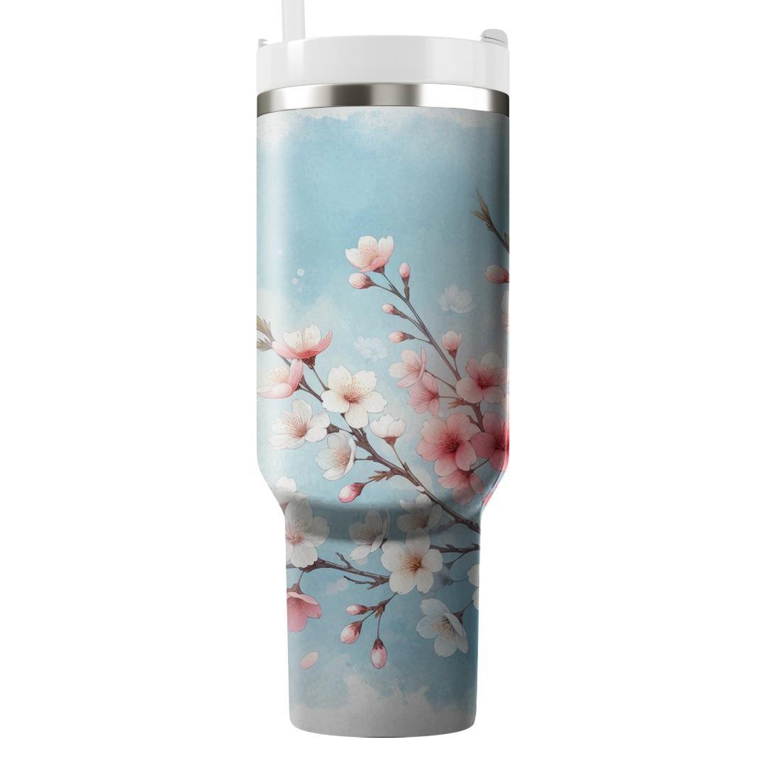 Spring Cherry Blossom Serenity  Decorative Tumblers