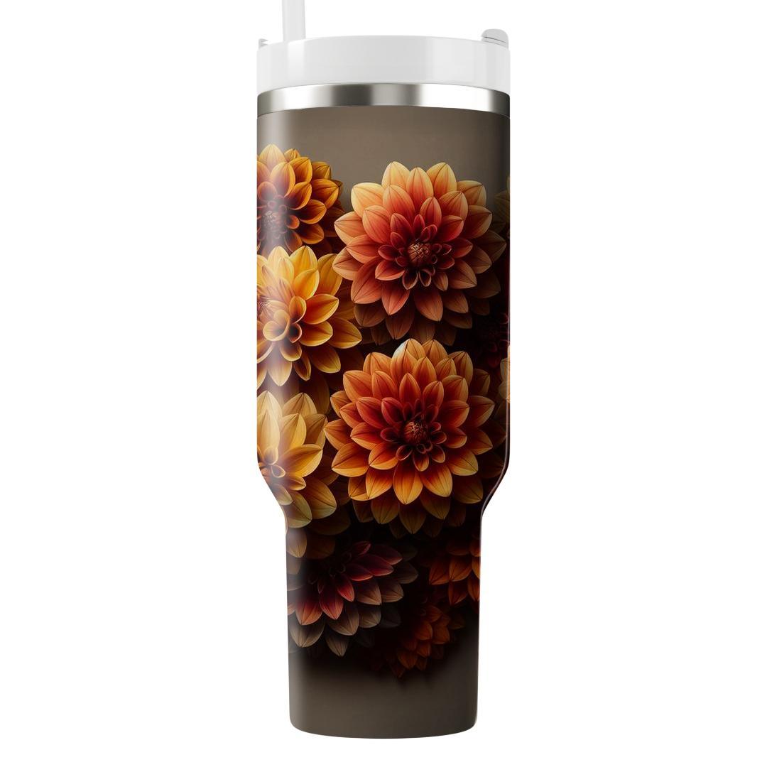 Amber Dahlia Sunset  Tumbler Cups