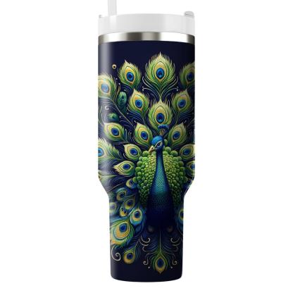 Enchanting Peacock Splendor  Tumblers With Lids