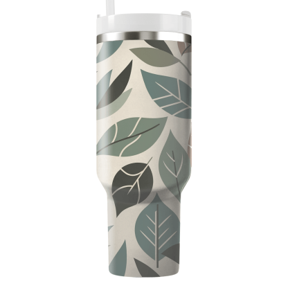 Scandinavian Leaf Print  Custom Tumblers