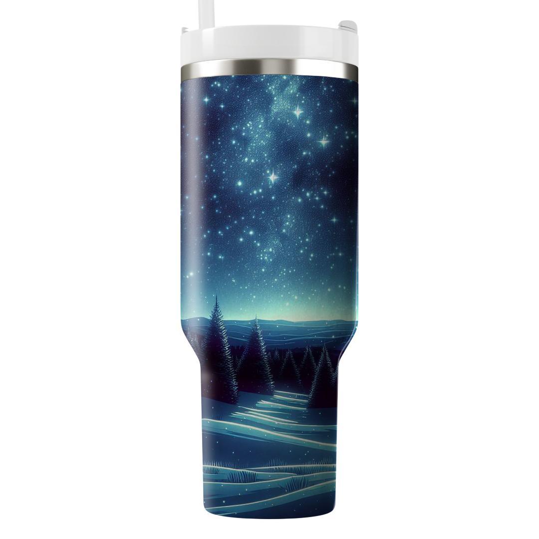Winter Starlight Elegance  Unique Tumblers