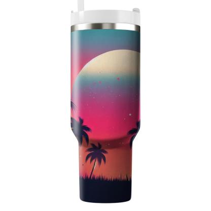 Vivid Sunset Silhouette  Personalized Tumblers