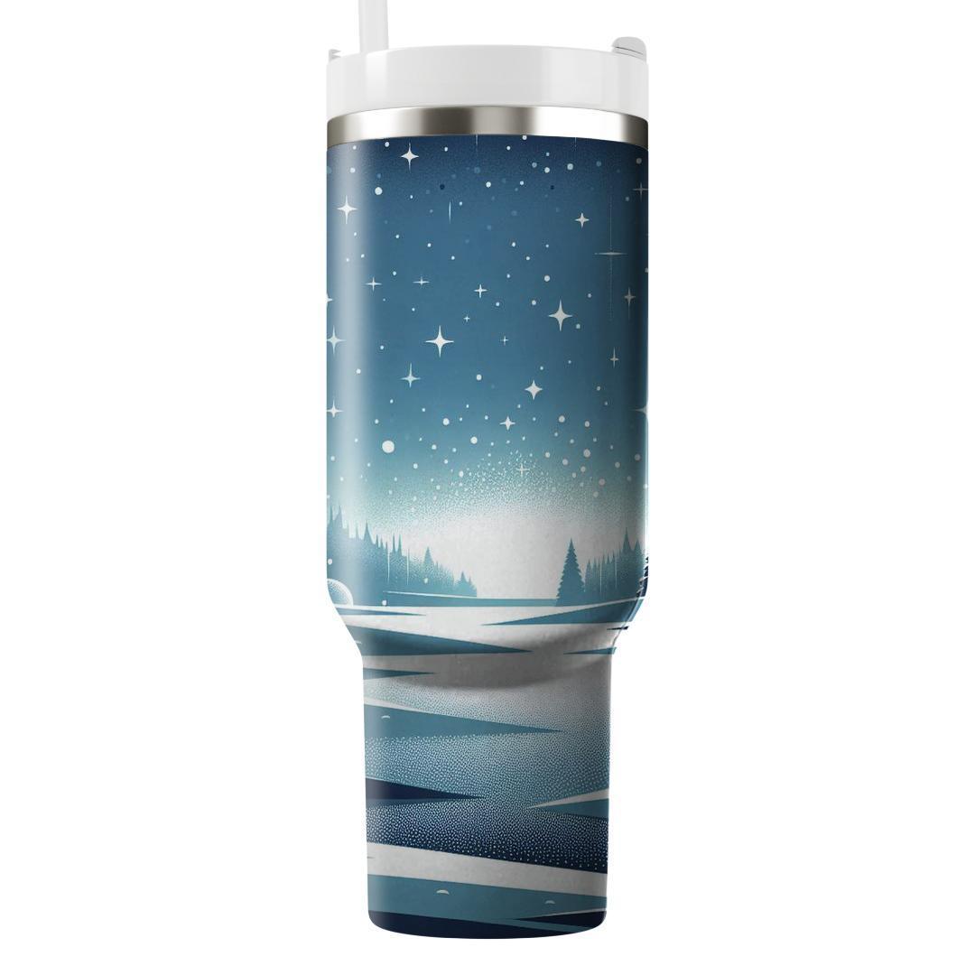 Winter Starry Solitude  Travel Tumblers