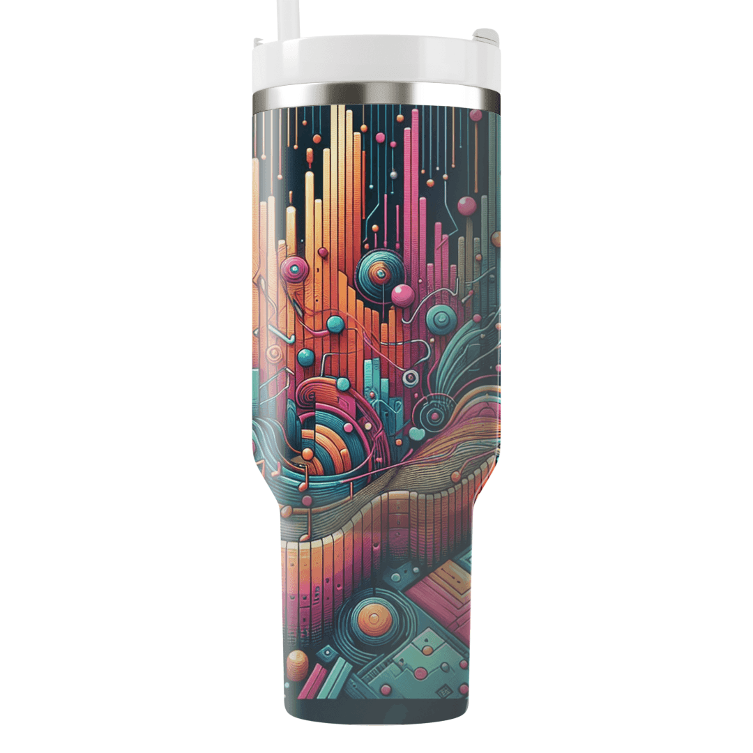 Geometric Sound Waves Insulated Tumblers