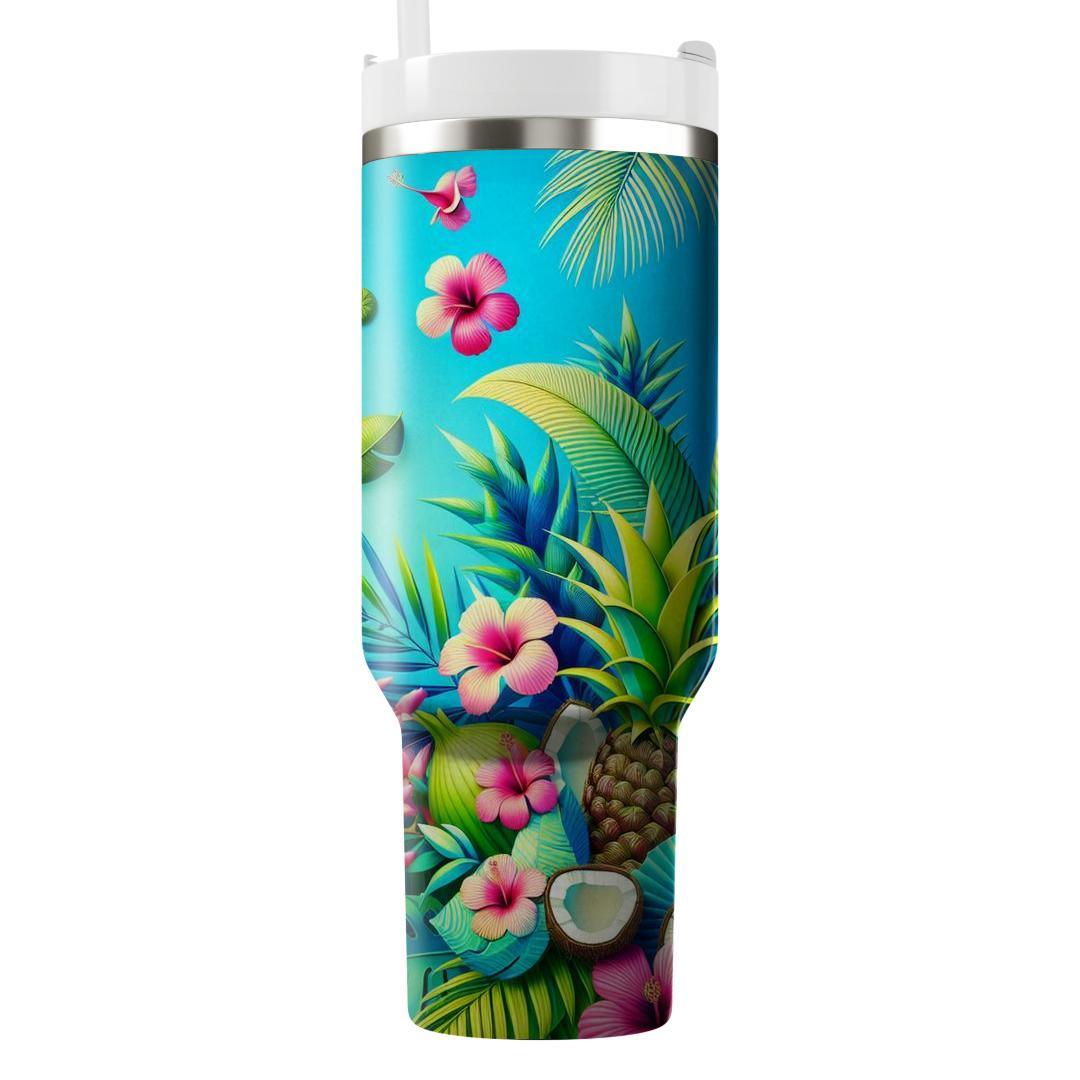 Summer Tropical Dream Tumblers With Lids