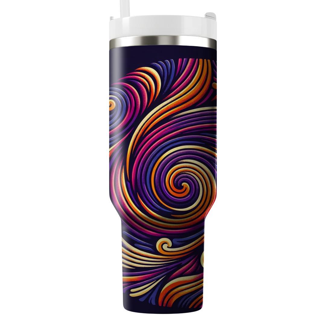Groovy  Swirls  Travel Tumblers