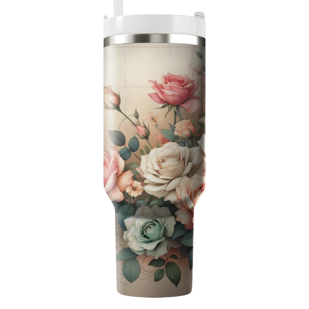 Rose Watercolor Dream  Unique Tumblers