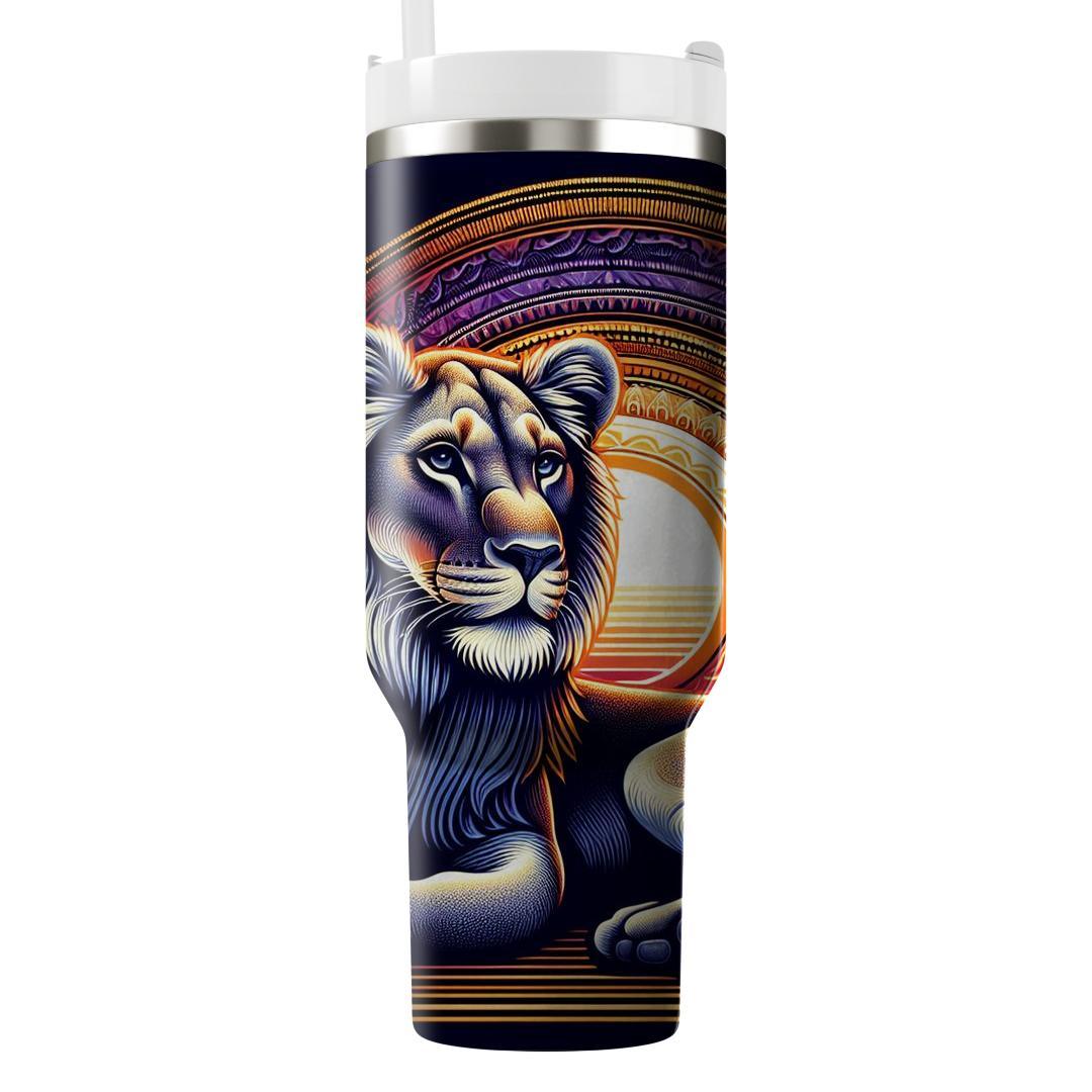 Regal Lioness Lounge  Tumblers With Lids
