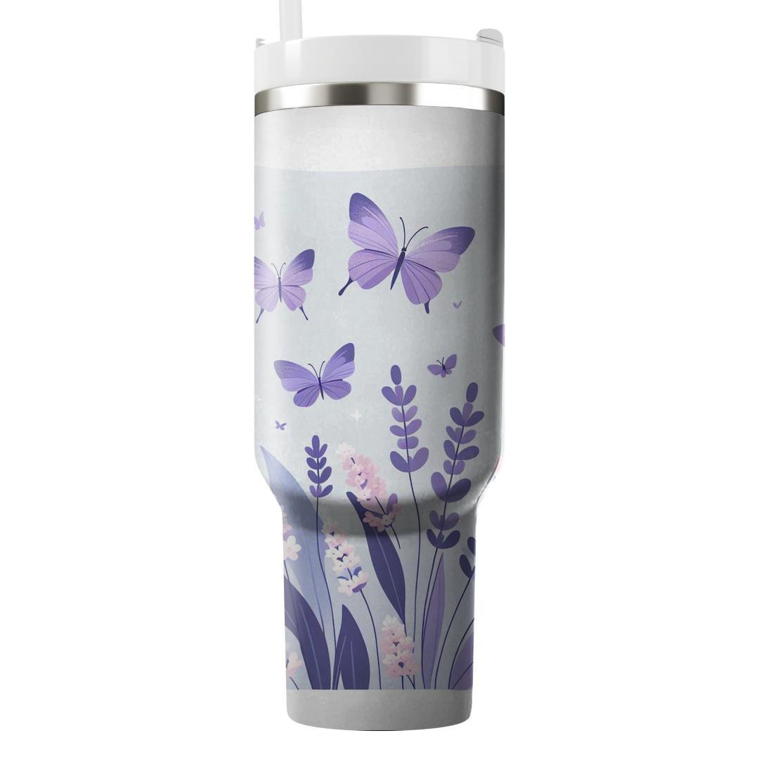 Lavender Butterflies  Unique Tumblers