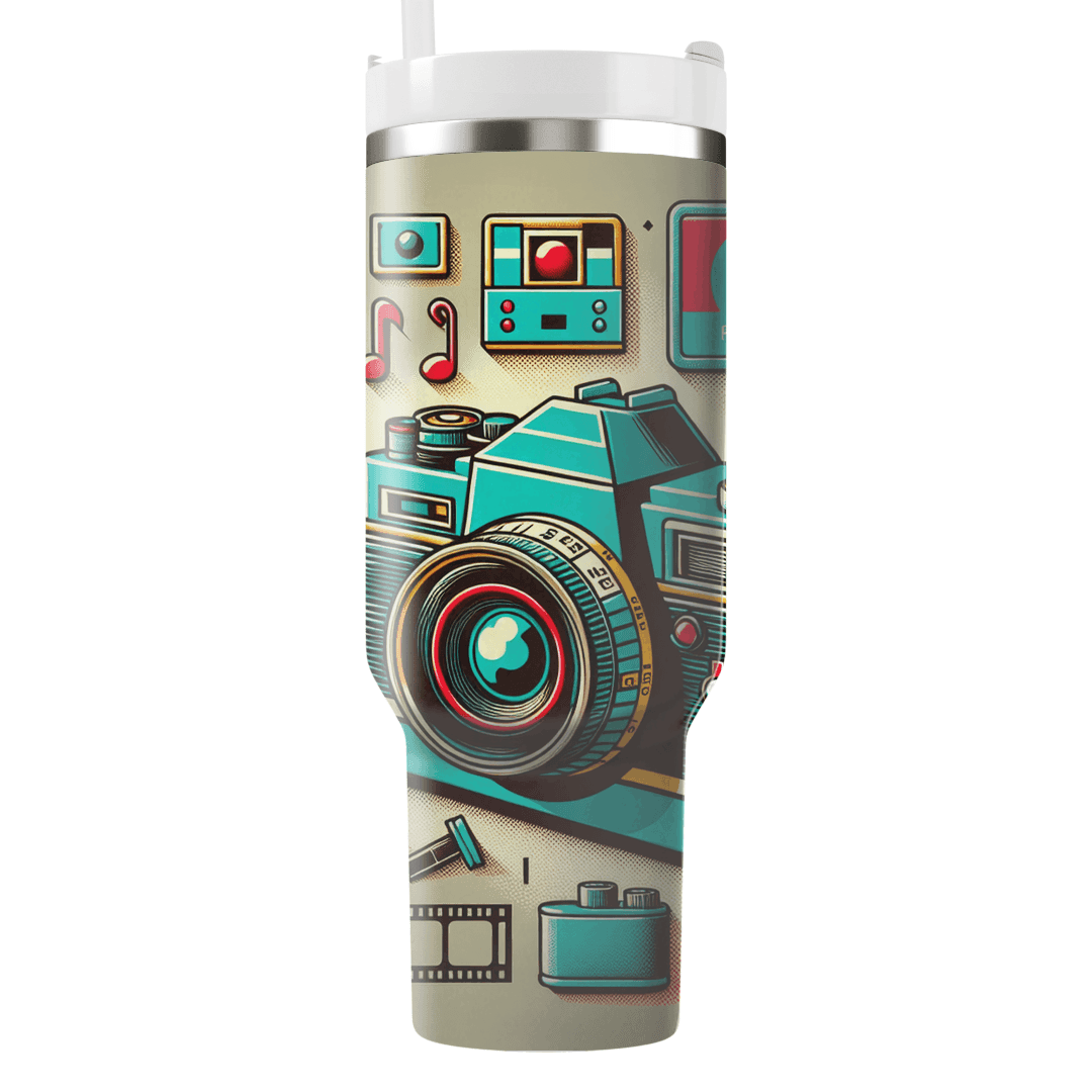Retro Camera  Tumbler Cups