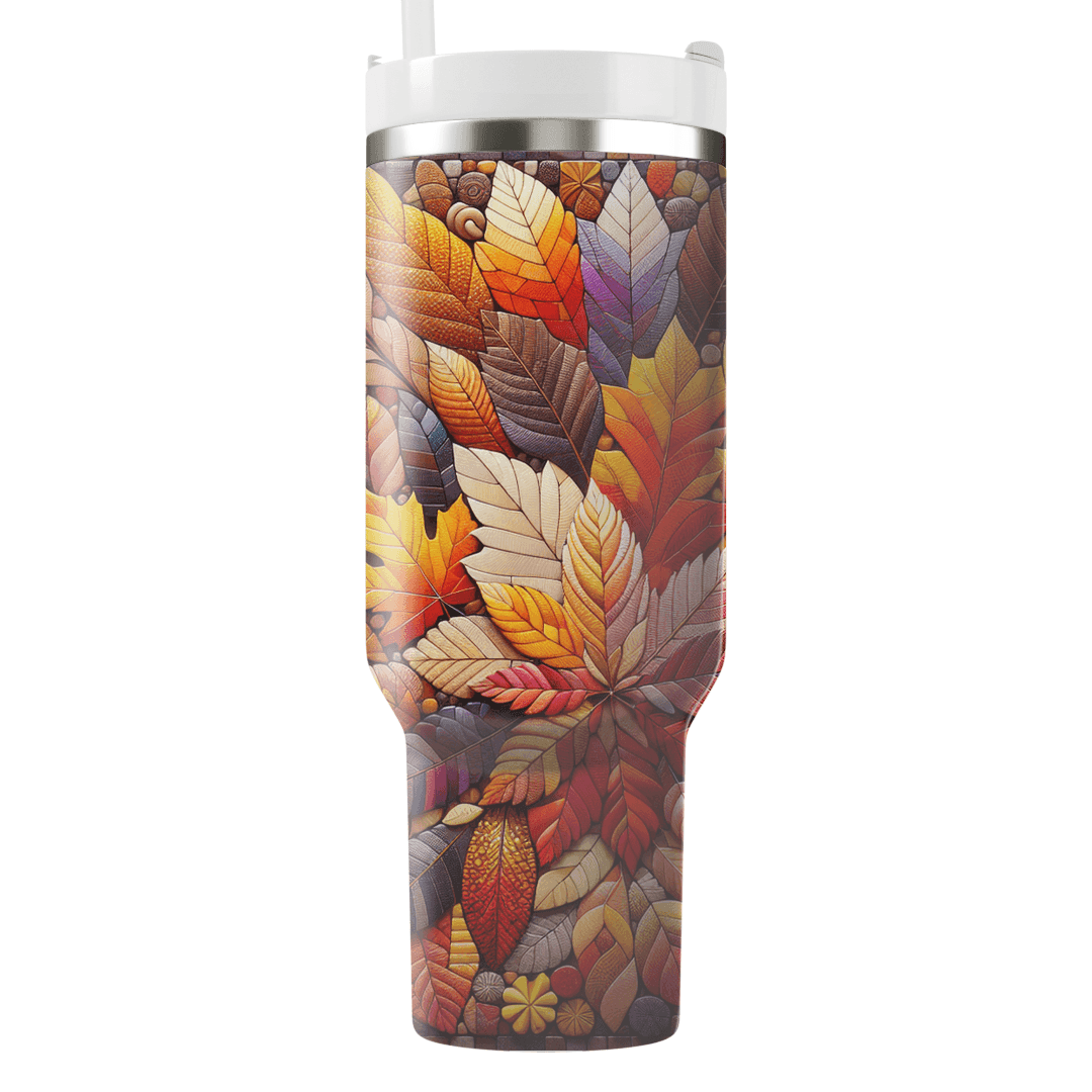 Autumn Leaf Mosaic  Personalized Tumblers