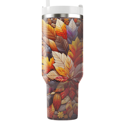Autumn Leaf Mosaic  Personalized Tumblers