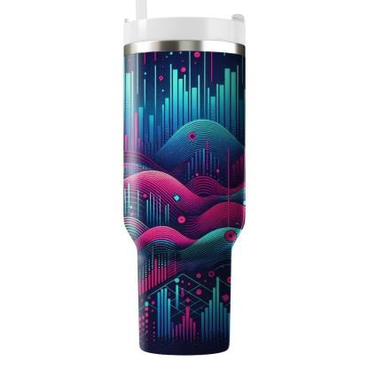 Digital Synthwave Vibes  Personalized Tumblers