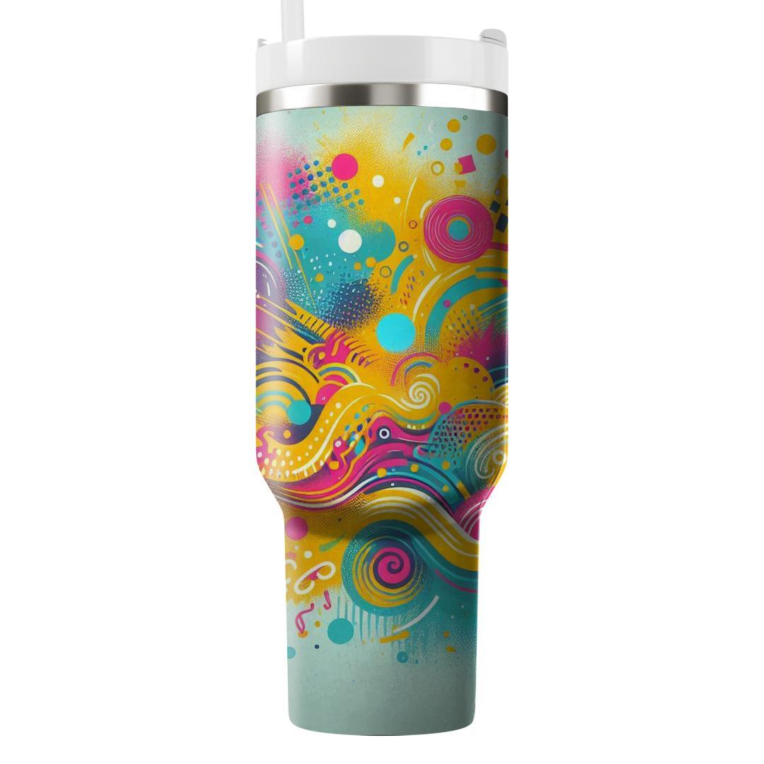 Funky Color Splash  Personalized Tumblers