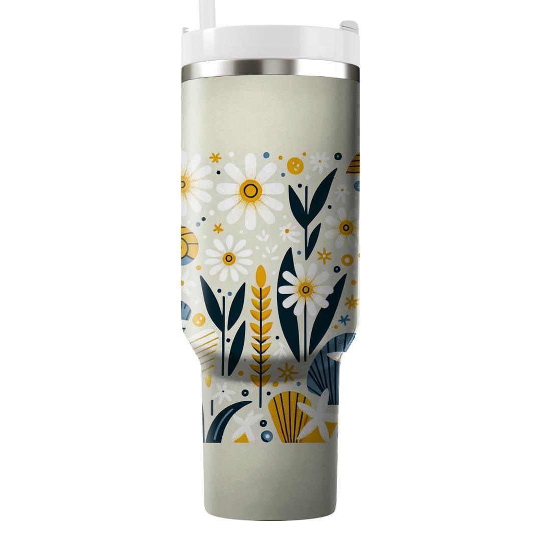 Seaside Daisy Delight  Unique Tumblers