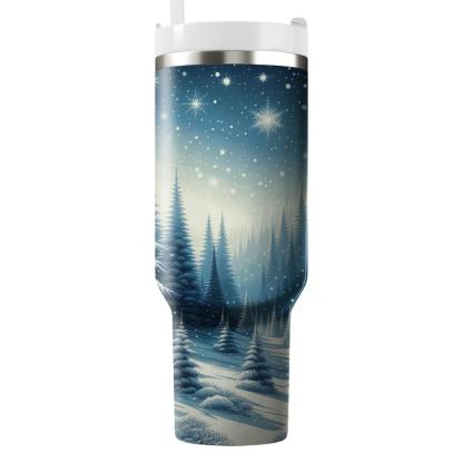 Winter Whispering Pines  Travel Tumblers
