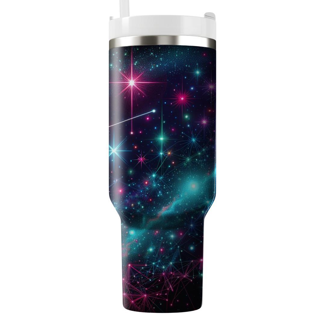 Electric Neon Stars  Custom Tumblers