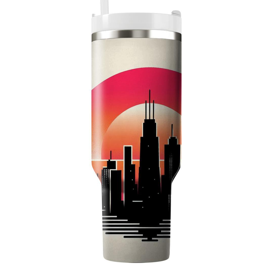 Dramatic Skyline Silhouette  Decorative Tumblers