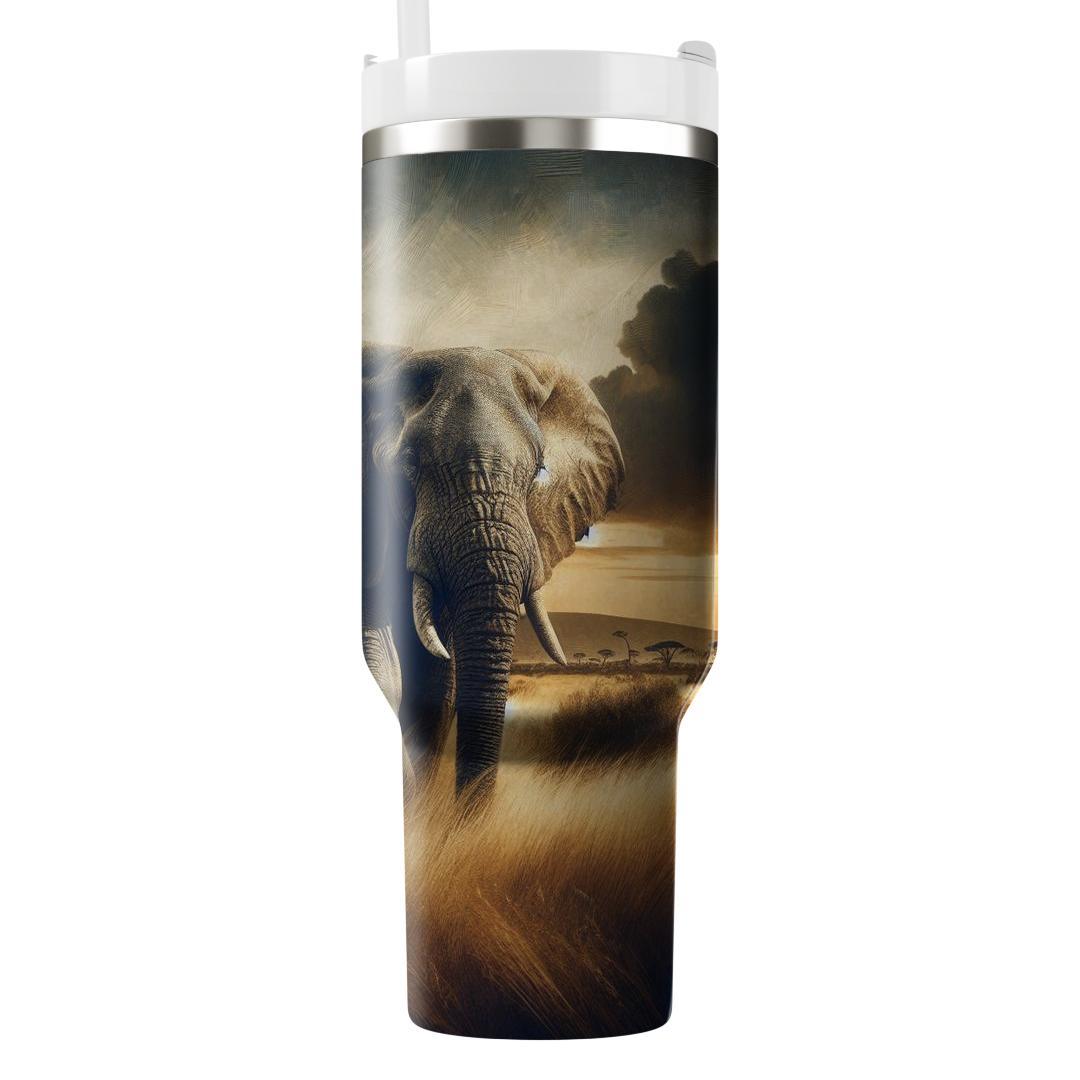 Wildlife Safari Elephant  Travel Tumblers