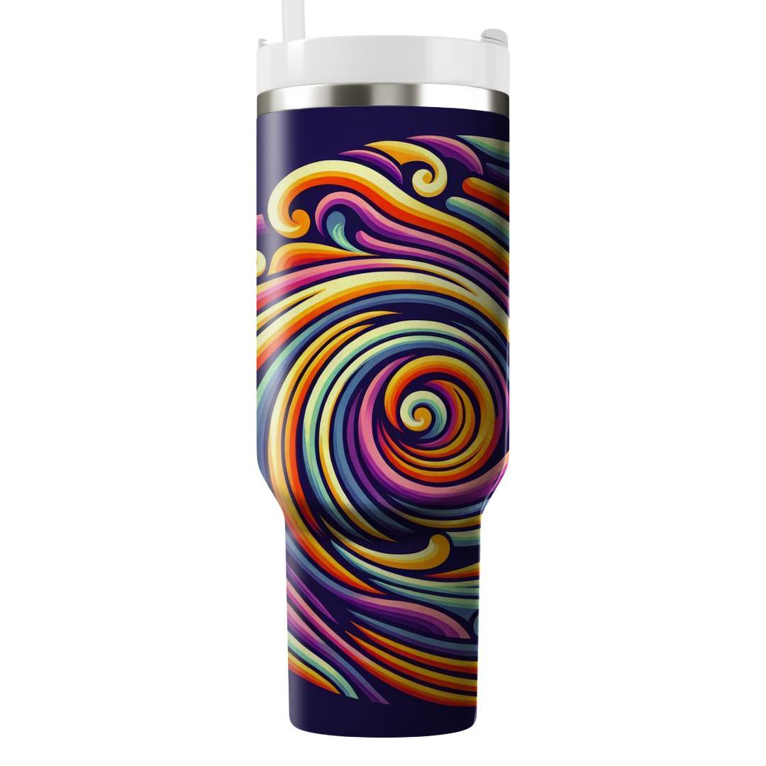 Colorful Mod Swirls  Personalized Tumblers