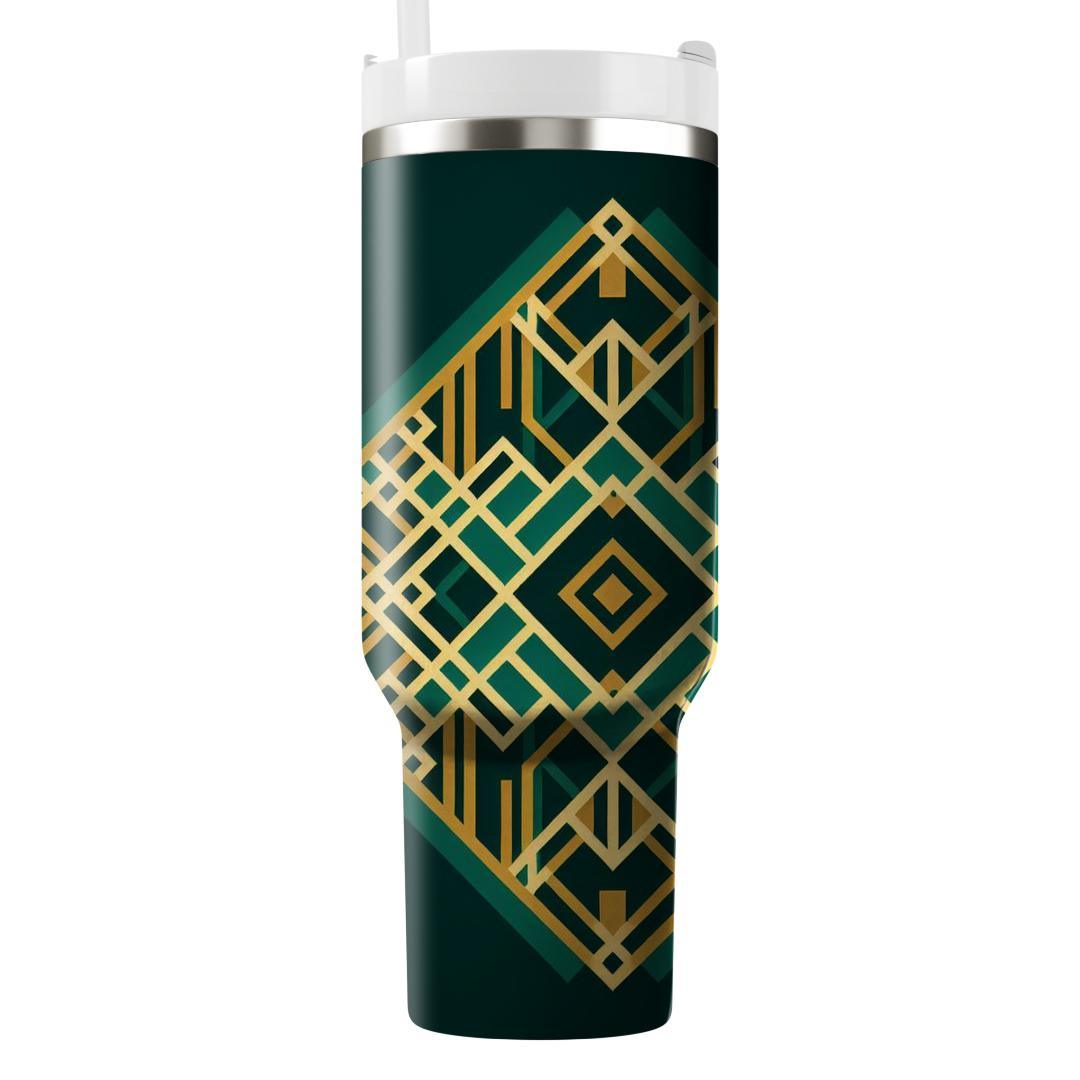 Art Deco Diamond Lattice  Decorative Tumblers