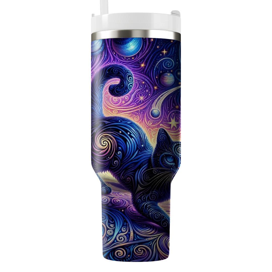 Cosmic Cat Constellation  Travel Tumblers