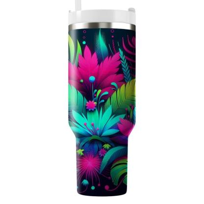 Electric 80s Jungle  Personalized Tumblers