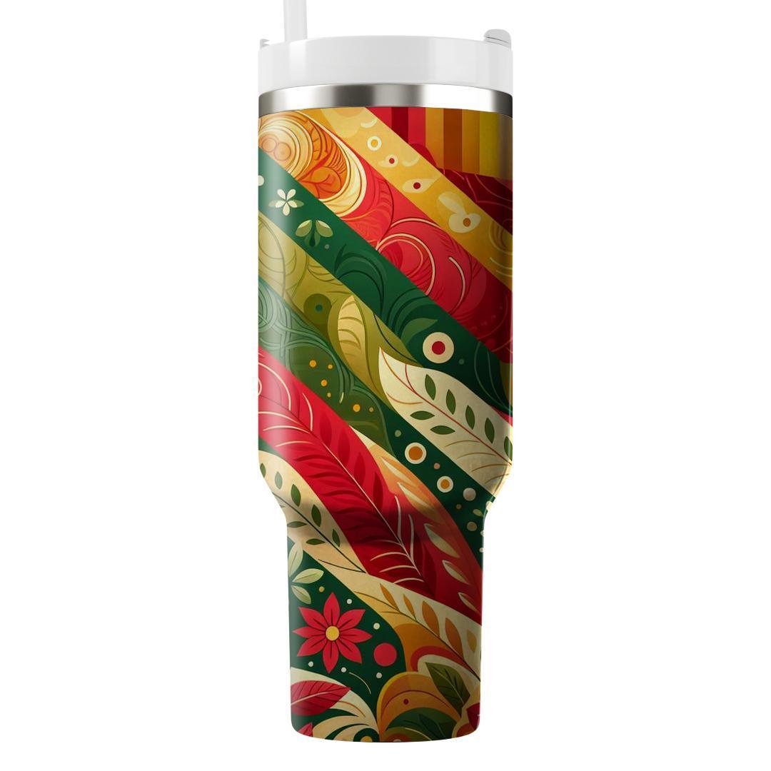 Cheerful Floral Patchwork  Insulated Tumblers