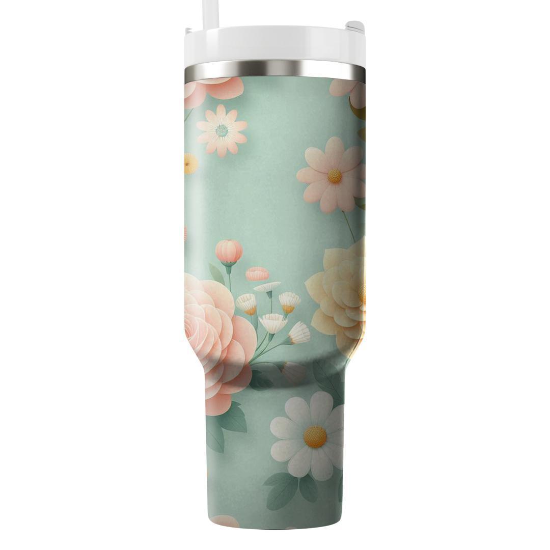 Soft Floral Garden  Insulated Tumblers