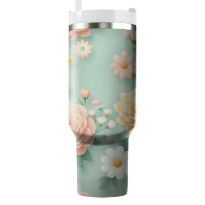 Soft Floral Garden  Insulated Tumblers